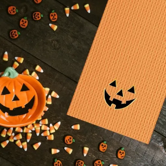 C&F Home Jack-O-Lantern Waffle Weave Kitchen Towel Set of 2 image {2}