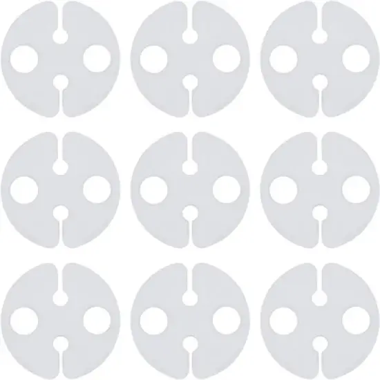 Okuna Outpost 200 Pack White Balloon Clips, Round Ties Sealing Tool for Wedding Birthday Party Supplies, 1 Inch image {5}