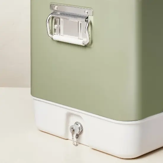 Hard-Sided 80can/54qt Two-Tone Cooler Green/Cream - Hearth & Hand&trade; with Magnolia image {2}