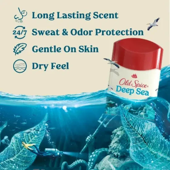 Old Spice Deep Sea Solid Antiperspirant & Deodorant for Men - Sea Mineral Scent - 2.6oz/2pk image {2}