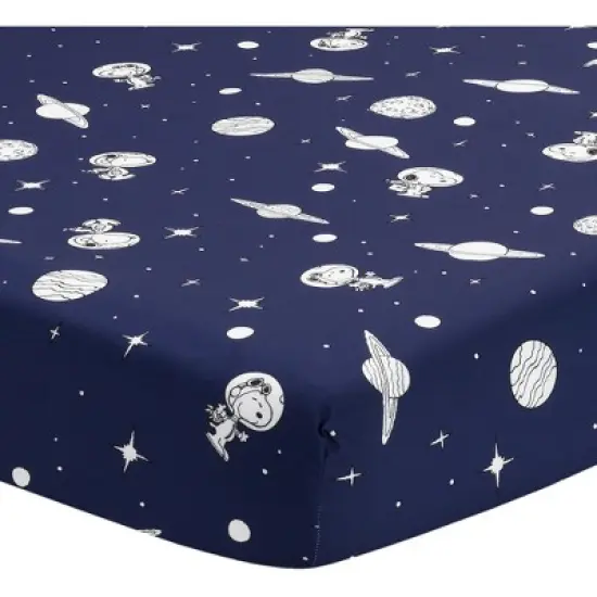 Bedtime Originals Astronaut Snoopy 5-Piece Navy/Blue Space Toddler Bedding Set image {3}