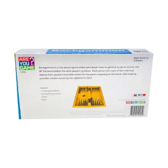 AreYouGame.com Backgammon - Book Version Board Game: Strategy Game for 2, Includes Dice & Instructions, 15+ Minutes Play image {5}