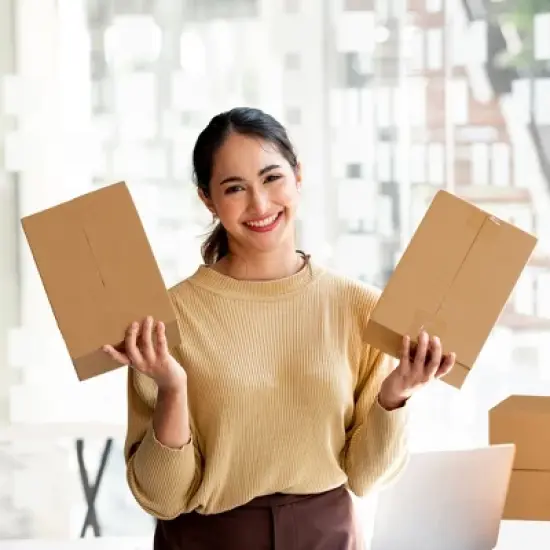 UOFFICE Bundle of 50 Corrugated Shipping Boxes 12" x 8" x 6" image {4}