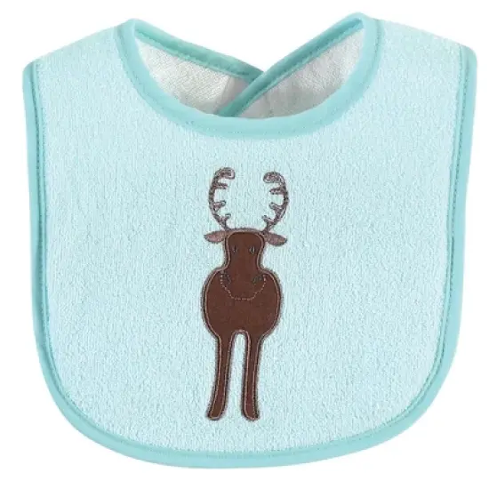 Hudson Baby Unisex Baby Cotton Terry Drooler Bibs with Fiber Filling, Neutral Woodland, One Size image {7}
