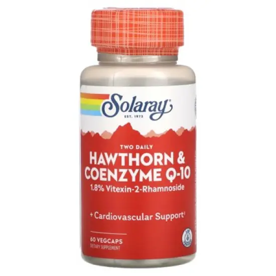 Solaray Two Daily Hawthorn & Coenzyme Q-10, 60 VegCaps image {4}