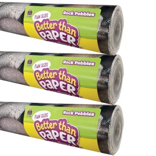Teacher Created Resources&reg; Fun Size Better Than Paper&reg; Bulletin Board Roll, 18" x 12', Rock Pebbles, Pack of 3 image {3}