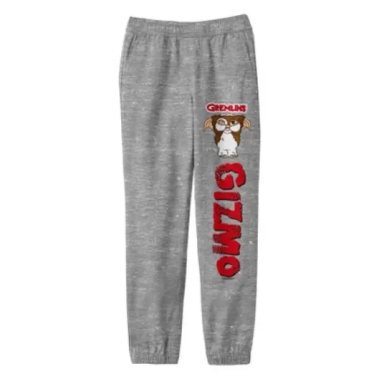 Gremlins Gizmo With Vertical Title Youth Athletic Heather Gray Graphic Joggers image {3}