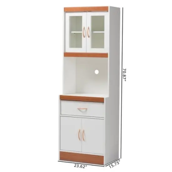 Laurana Kitchen Cabinet and Hutch - Baxton Studio image {6}