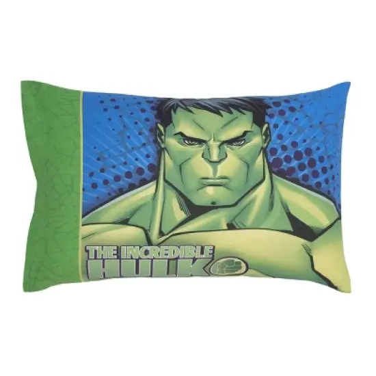 Marvel The Incredible Hulk Green, and Blue 4 Piece Toddler Bed Set image {4}