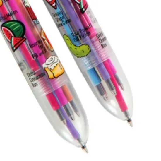 Scented Multicolor Pens (4 Pack) - 6 Colors & Scents, Retractable, Fun Scents image {2}