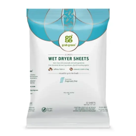 Grab Green Wet Dryer Sheets image {2}