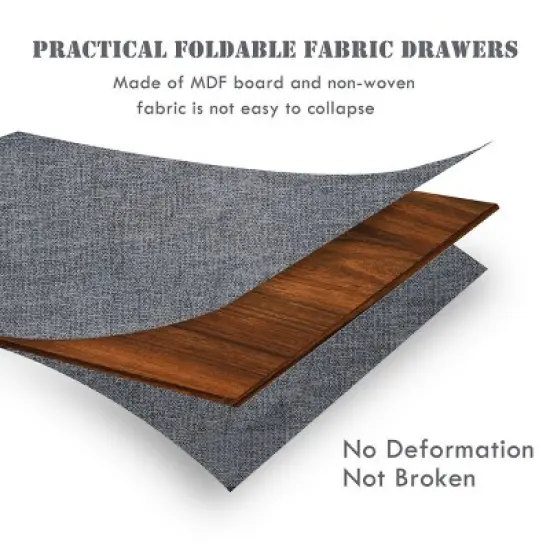 Costway 2 Drawers Nightstand Side Table Storage Unit Display Metal Frame Dorm Room image {8}