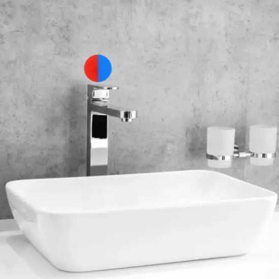 Unique Bargains Acrylic Self-Adhesive Home Business Hot and Cold Water Label image {3}