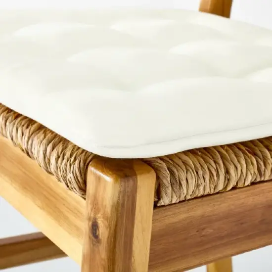 2pk Temescal Valley Wood and Woven Dining Chairs with Cushion Cream - Threshold&trade; designed with Studio McGee image {4}