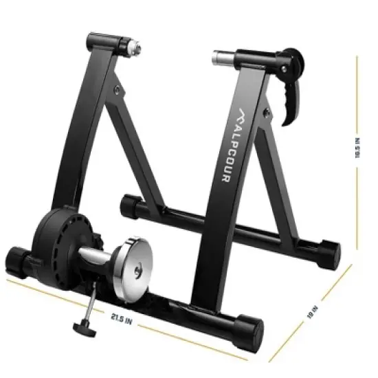 Alpcour Indoor Bike Trainer Stand - Stainless Steel, Magnetic Flywheel, 6 Resistance Settings image {3}