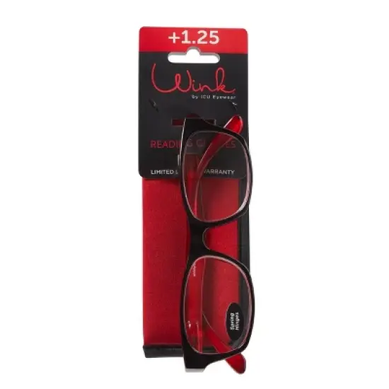 ICU Eyewear Wink Glendale Black/Red Reading Glasses image {6}