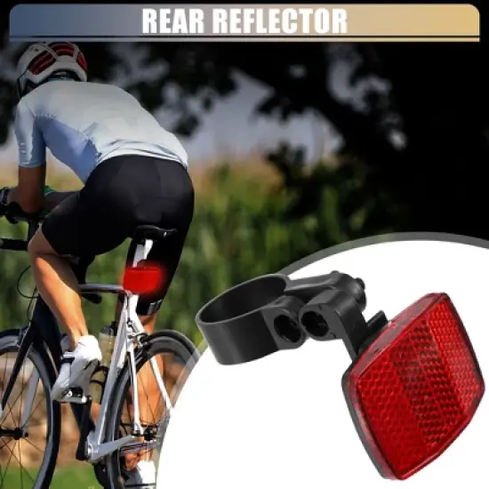 Unique Bargains Bicycle Front Rear Reflector Kit Red and White 10 Pcs image {4}