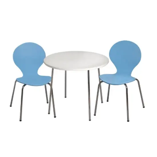 3pc Kids' Table and Chair Set with Chrome Legs - Gift Mark image {6}