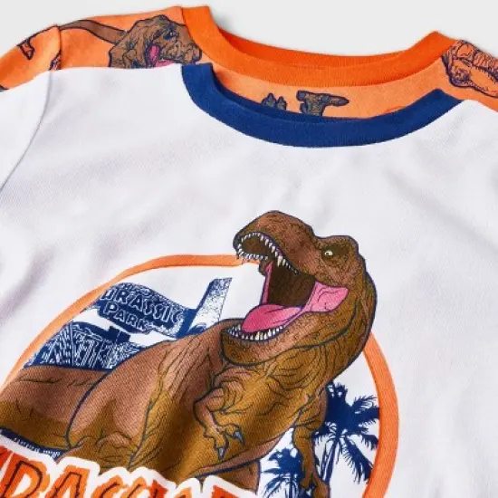Boys' Jurassic Park 4pc Snug Fit Pajama Set - Blue/Dark Orange image {2}