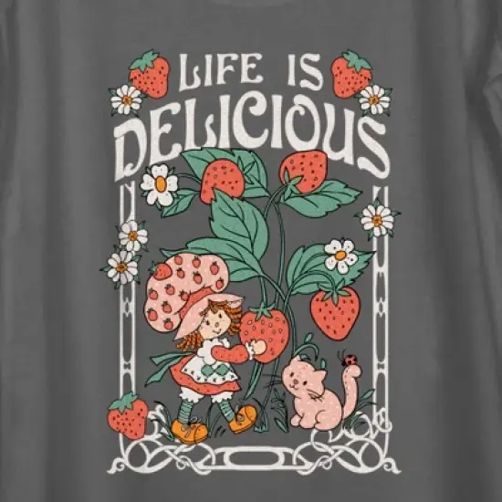 Women's Strawberry Shortcake Life is Delicious Scoop Neck image {1}