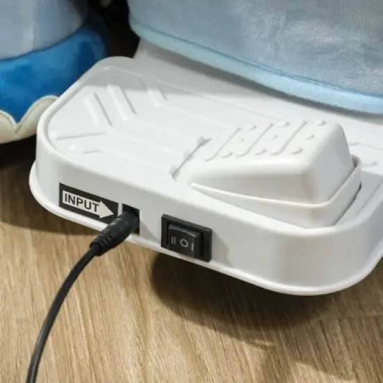 Qaba 6V Battery Powered Kids Electric Ride on Animal Toy with Music Forward, Foot Pedal for Girls Boys Aged 18-36 Months image {4}