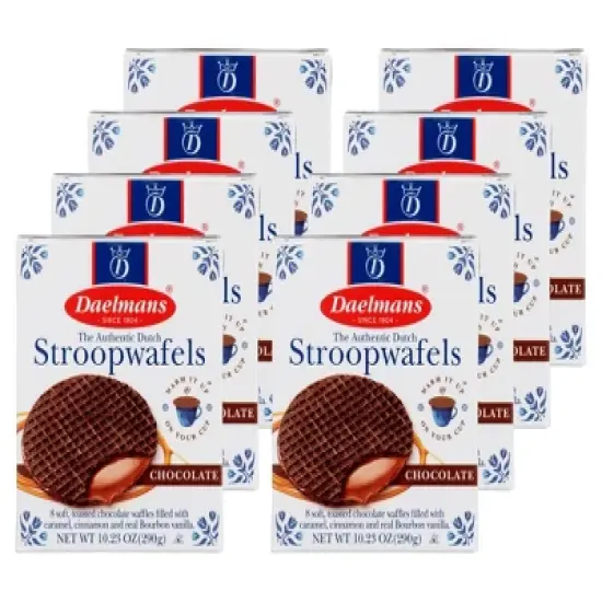 Daelmans Chocolate Stroopwafels - Case of 8/10.23 oz image {6}