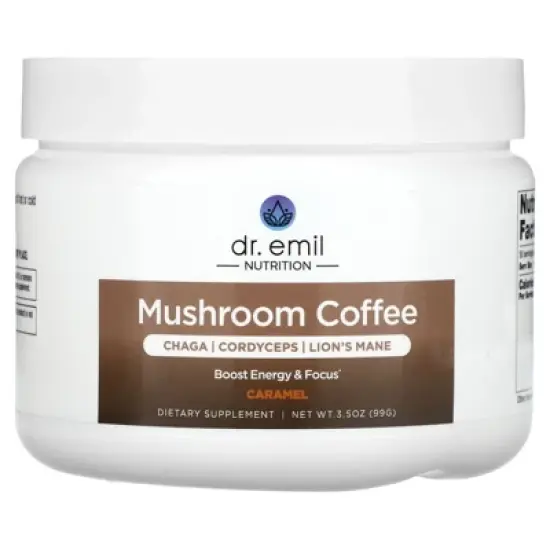 Dr. Emil Nutrition Mushroom Coffee, Caramel, 3.5 oz (99 g) image {2}