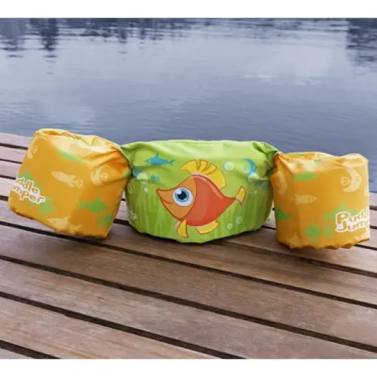 Puddle Jumper Child Deluxe Life Vest - Orange Fish (For Childred 33-55 lbs) image {2}