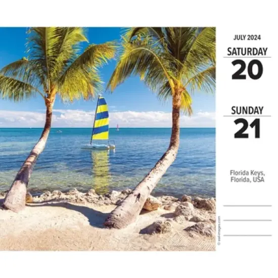 Willow Creek Press 2024 Daily Desk Calendar 5.2"x6.2" Ah The Beach image {2}