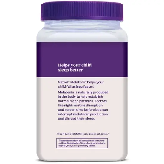 Natrol Kids' Melatonin 1mg Sleep Aid Gummies - Raspberry - 140ct image {10}