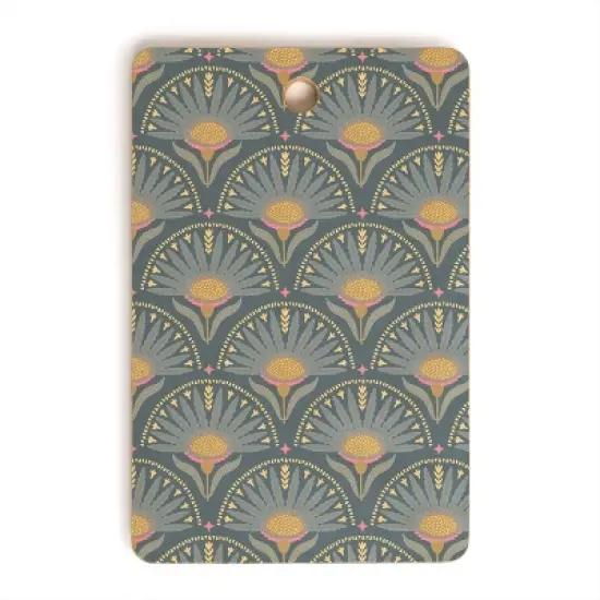 Iveta Abolina Fan Florals Green Cutting Board - Rectangle image {3}