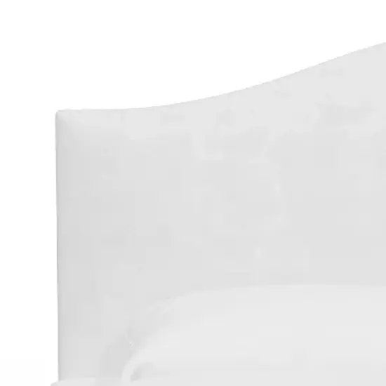 Full Janeth Curved Bed Velvet White - Skyline Furniture image {4}