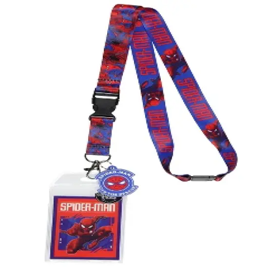 Marvel Spider-Man ID Badge Holder Lanyard w/ Rubber Pendant and Collectible Sticker image {5}