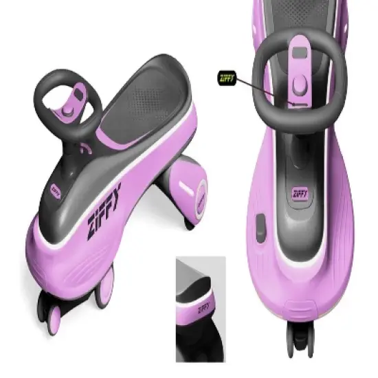 45W 2-in-1 Electric Wiggle & Swing Car for Kids &ndash; 2 Speeds, LED Flashing Wheels, Anti-Rollover, Pedal & Rechargeable Battery, Ages 3+ (170 lbs Max) image {11}