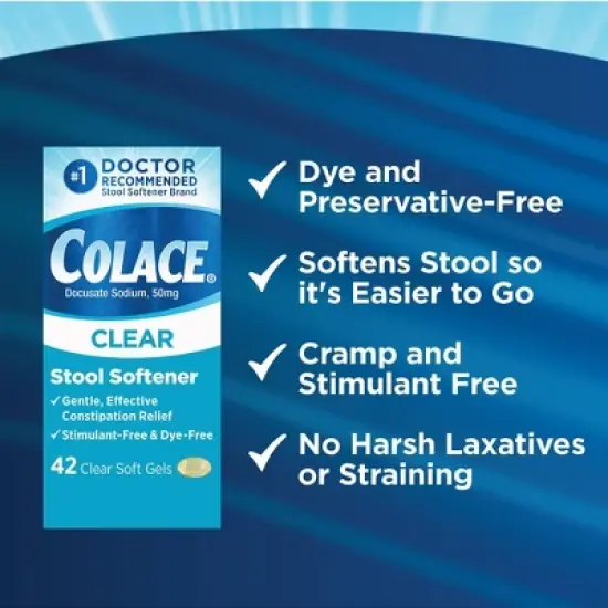 Colace Clear Soft Gels - 42ct image {5}