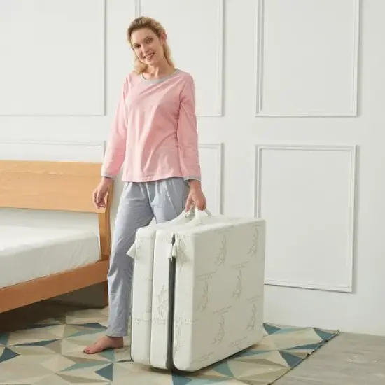 Cheer Collection Trifold Folding Mattress - Convenient Travel and Small Space Solution image {3}
