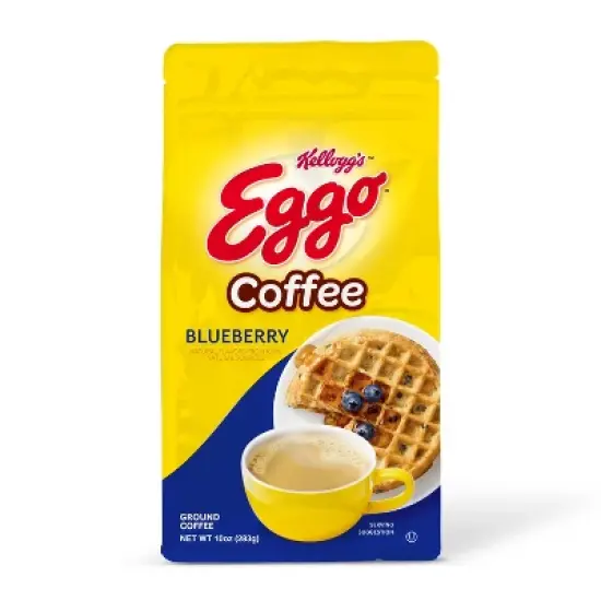 Eggo Blueberry Waffle Flavored Ground Coffee, Fair Trade Cert. 10 Oz Bag, 6 pack image {1}