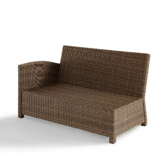 Bradenton Outdoor Wicker Sectional Left Side Loveseat - Crosley
 image {8}
