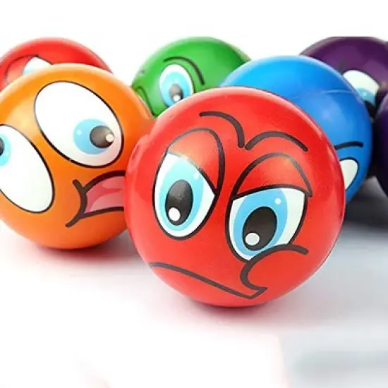 Insten 24 Pack Mini Emoji Soft Foam Stress Balls, Party Favors image {2}