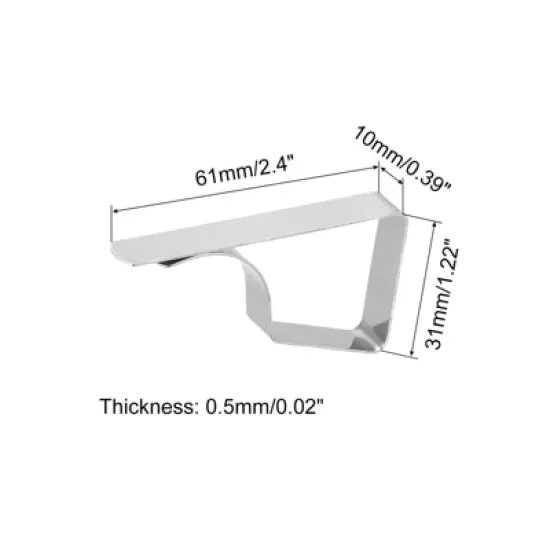 Unique Bargains 430 Stainless Steel Outdoor Restaurant Picnic Tablecloth Clips 4 Pcs image {1}