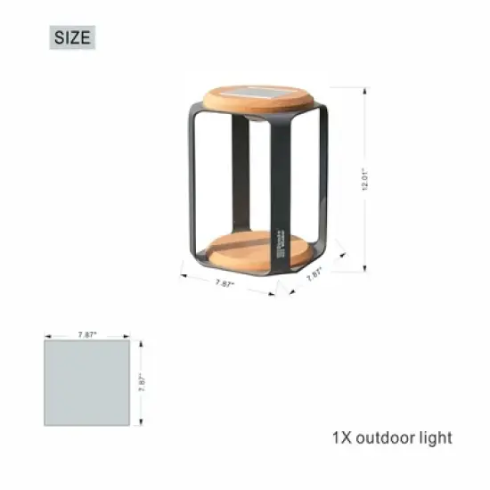 Moda Furnishings Solar Powered Integrated LED Outdoor Lantern image {4}
