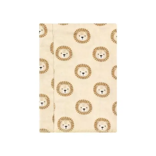 Hudson Baby Cotton Flannel Burp Cloths, Brave Lion 7-Pack, One Size image {2}