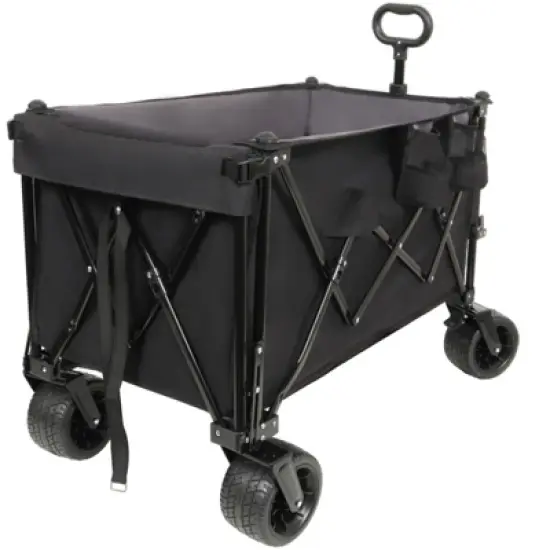 FATMOON Foldable Wagon,with Extended Tailgate, 480LBS Capacity, All-Terrain Wheels & 30% Expandable Surface for Beach Trips,Shopping,Camping image {12}