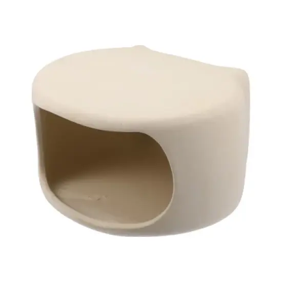 Unique Bargains Ceramic Aquarium Hideaway Rock Cave Fish Tank Decoration Beige Yellow 4.9"x4.29"x3.39" image {7}