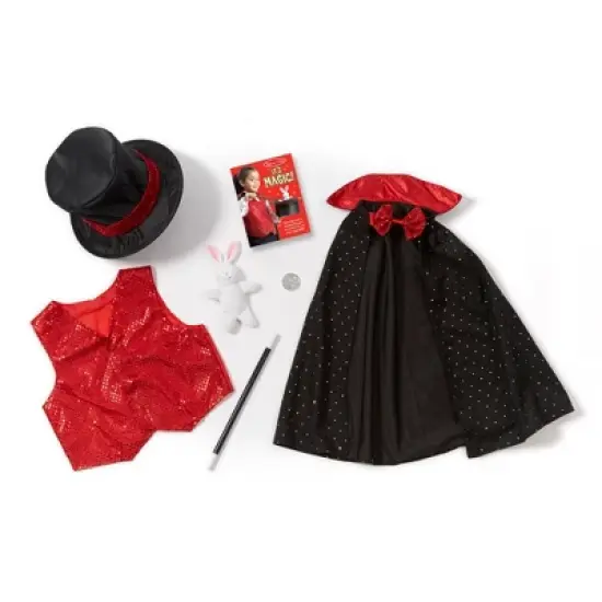 Melissa & Doug Magician Role Play Costume Set - Includes Hat, Cape, Wand, Magic Tricks image {8}