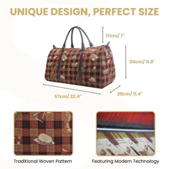 Signare USA Golf Design Brown Big Holdall/Duffel Bag image {3}