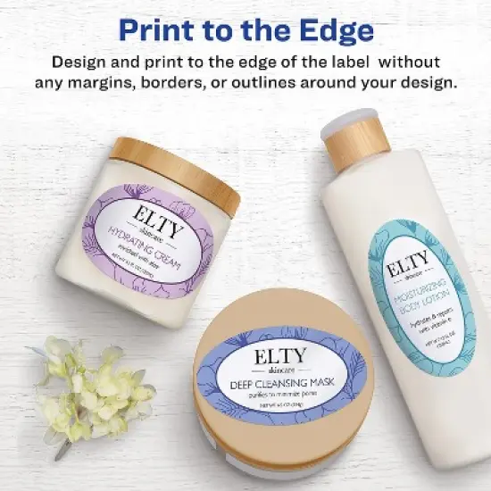 Avery Oval True Print Easy Peel Labels 2 x 3 1/3 Glossy White 80/Pack 22820 image {3}