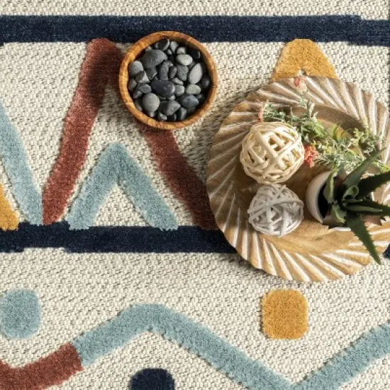 nuLOOM In&eacute;s Bohemian Lined Indoor/Outdoor Patio Area Rug image {5}