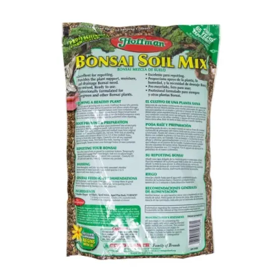 Hoffman Bonsai Soil Potting Mix to Provide Proper Support, Moisture, and Drainage, Ready To Use, 2qt image {1}