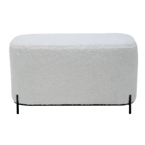 32" Modern Decorative Bench with Metal Base - WOVENBYRD image {15}